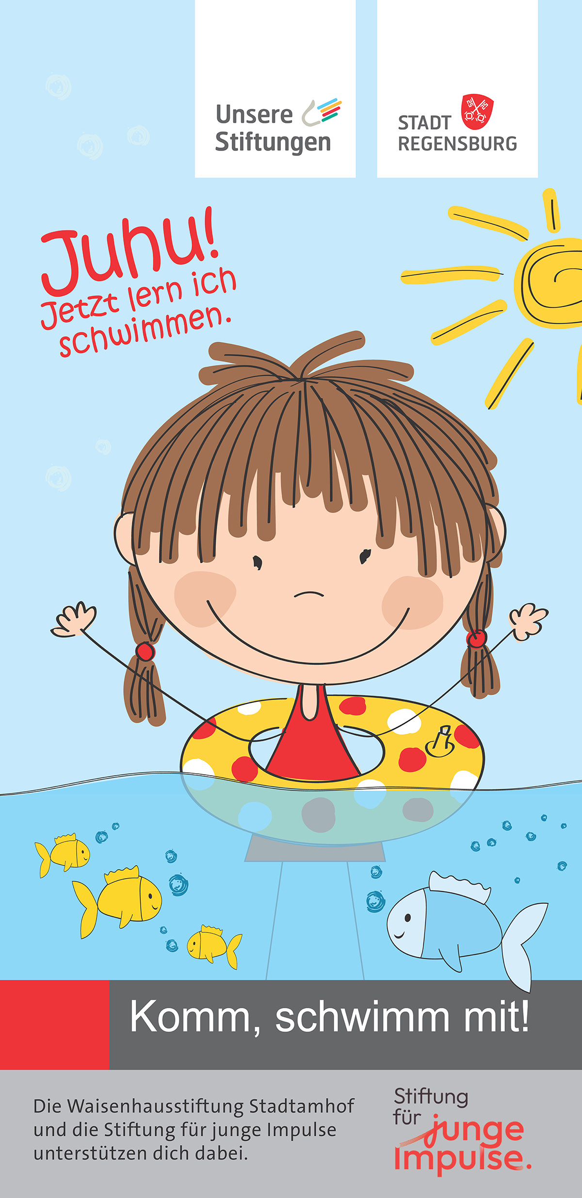 Die Waisenhausstiftung Stadtamhof bietet Schwimmkurse für Kinder in Regensburg an.
